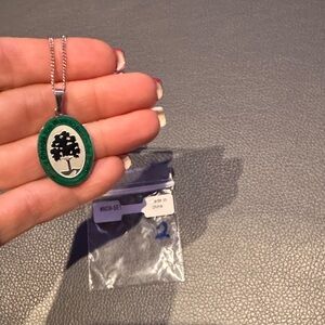 Green Tree Pendant Necklace